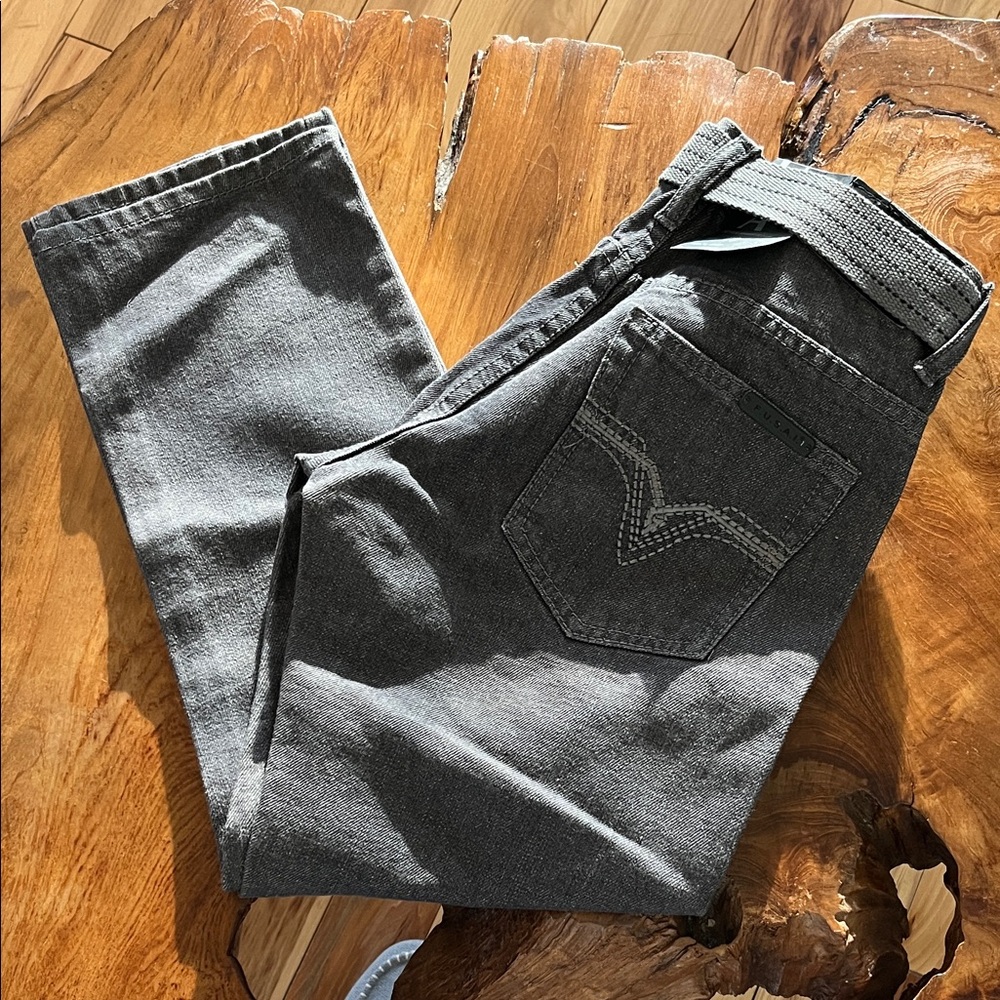 Kids' Gray Jeans with Belt